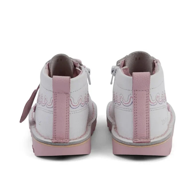Infant Girl’s Kick Hi Wave Leather White