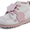 Infant Girl’s Kick Hi Wave Leather White