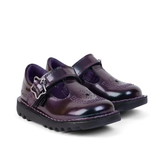 Infant Girl’s Kick T-Bar Galactic Patent Leather Purple