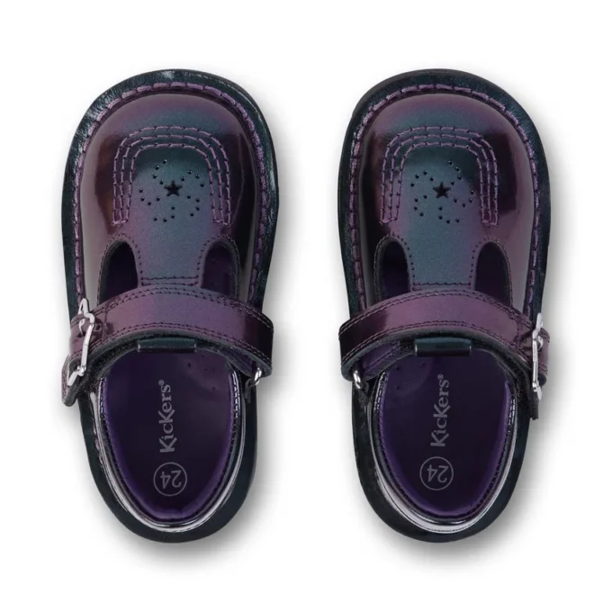 Infant Girl’s Kick T-Bar Galactic Patent Leather Purple