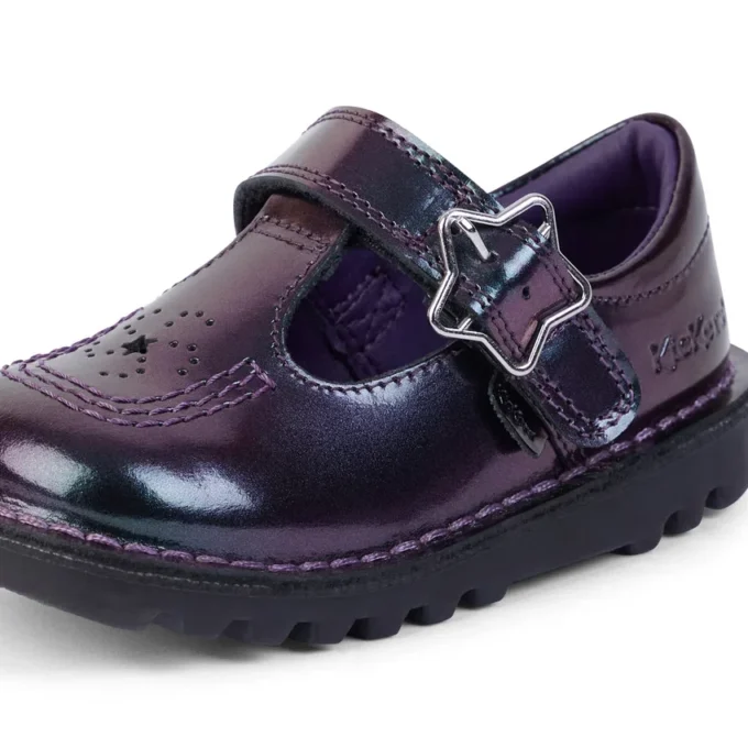 Infant Girl’s Kick T-Bar Galactic Patent Leather Purple