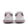 Infant Girl’s T-Bar Wave Leather White