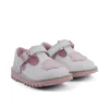 Infant Girl’s T-Bar Wave Leather White
