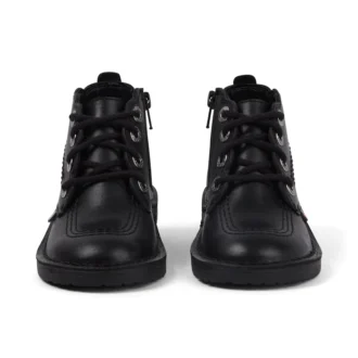 Infant Girls Adlar Hi Scallop Leather Boots Black