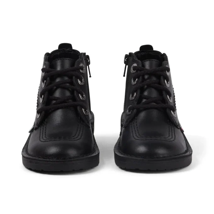 Infant Girls Adlar Hi Scallop Leather Boots Black