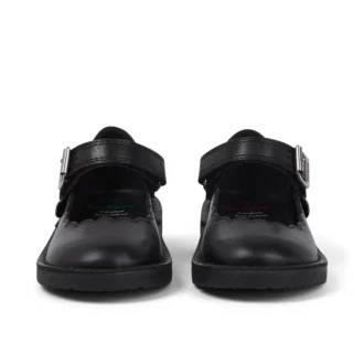 Infant Girls Adlar MJ Scallop Leather Black