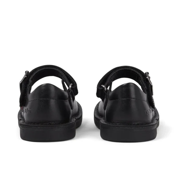 Infant Girls Adlar MJ Scallop Leather Black