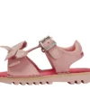 Infant Girls Kick Bow Sandals Leather Pink