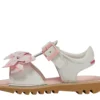 Infant Girls Kick Bow Sandals Leather White