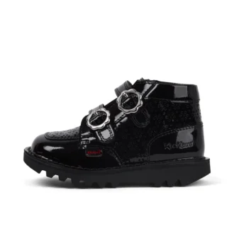 Infant Girls Kick Hi Meadow Patent Leather Boots Black