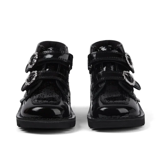 Infant Girls Kick Hi Meadow Patent Leather Boots Black