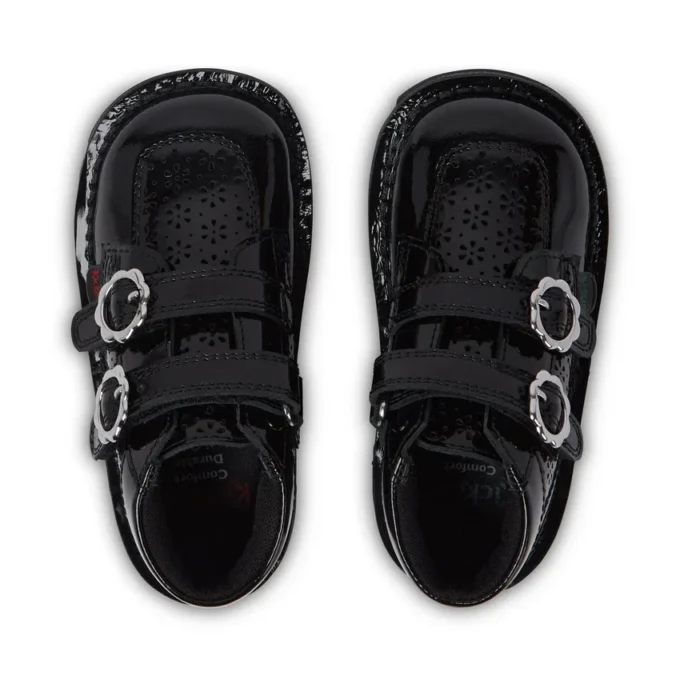 Infant Girls Kick Hi Meadow Patent Leather Boots Black