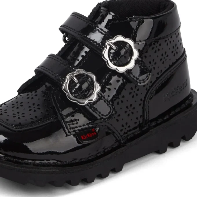 Infant Girls Kick Hi Meadow Patent Leather Boots Black