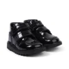 Infant Girls Kick Hi Vel Brogue Patent Leather Black