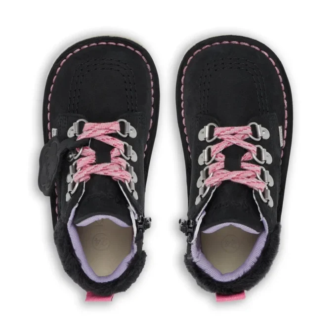 Infant Girls Kick Hi Winter Nubuck Black