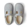 Infant Girls Kick T Bar Glitter Cosmic Textile Silver