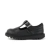 Infant Girls Kick T Bar Leather Alternative Black