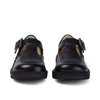 Infant Girls Kick T Bar Leather Black