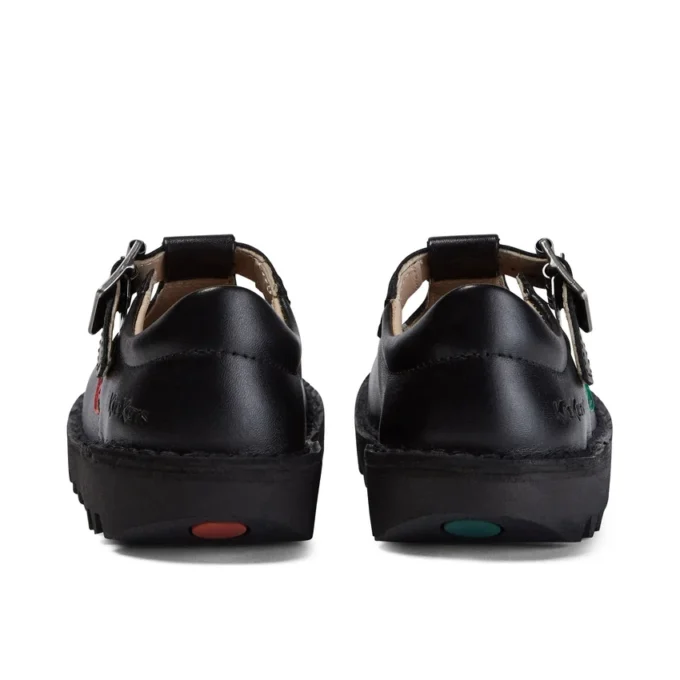 Infant Girls Kick T Bar Leather Black