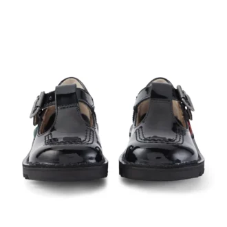 Infant Girls Kick T-Bar Patent Leather Black