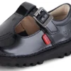 Infant Girls Kick T-Bar Patent Leather Black