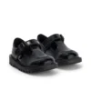 Infant Girls Kick T Bar Vel Patent Leather Black