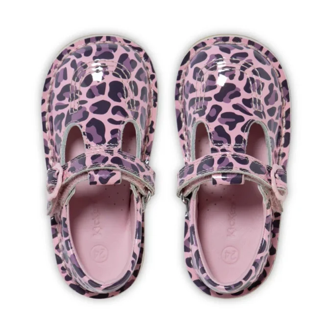 Infant Girls Kick T Leopard Patent Leather Pink