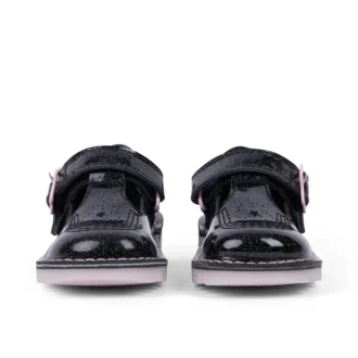 Infant Girls Kick Tbar Galactic Leather Black