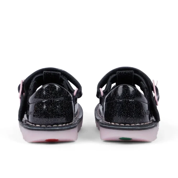 Infant Girls Kick Tbar Galactic Leather Black