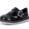 Infant Girls Kick Tbar Galactic Leather Black