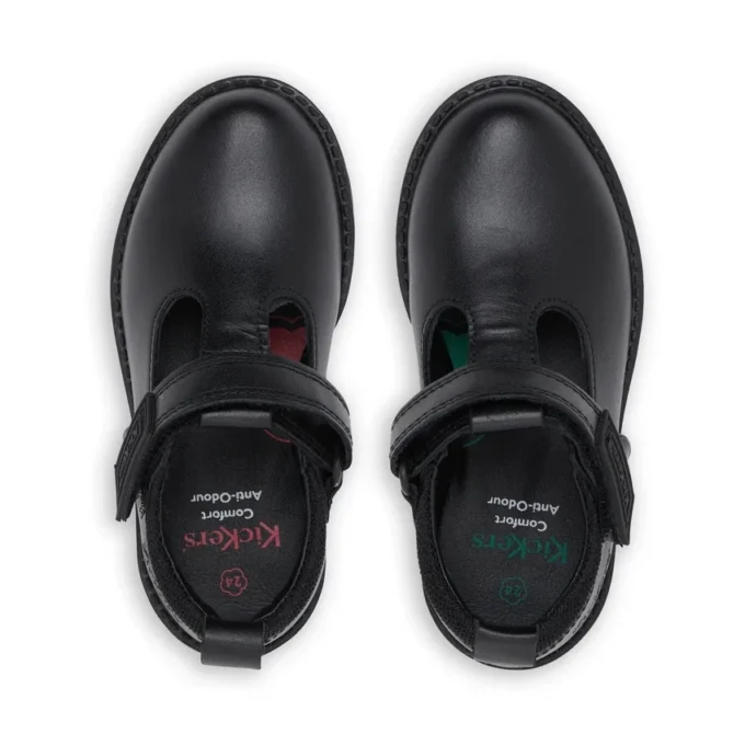 Infant Girls Lachly T Bar Leather Black