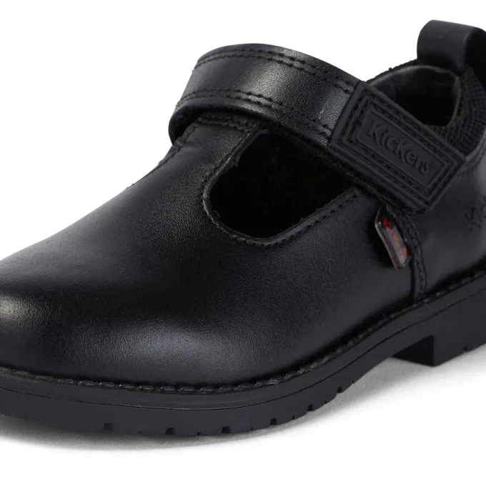 Infant Girls Lachly T Bar Leather Black