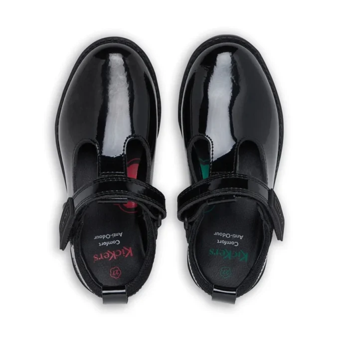 Infant Girls Lachly T Bar Patent Leather Black