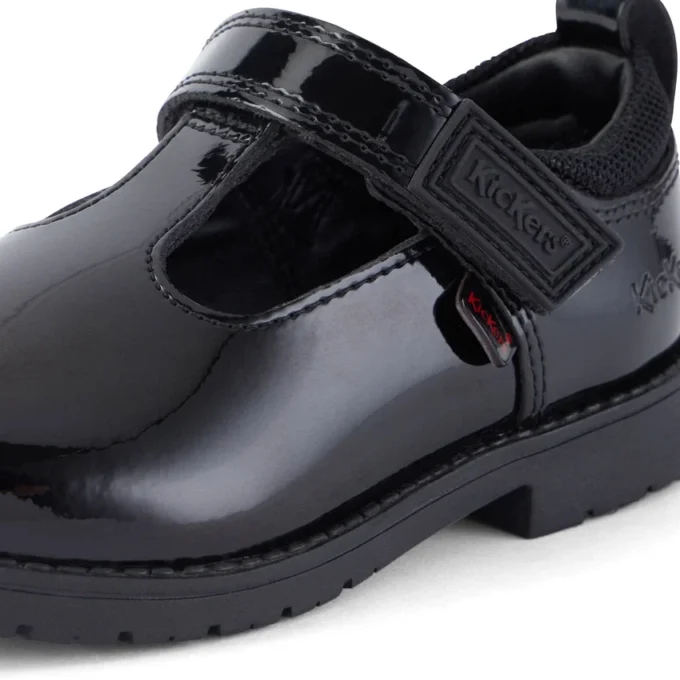 Infant Girls Lachly T Bar Patent Leather Black