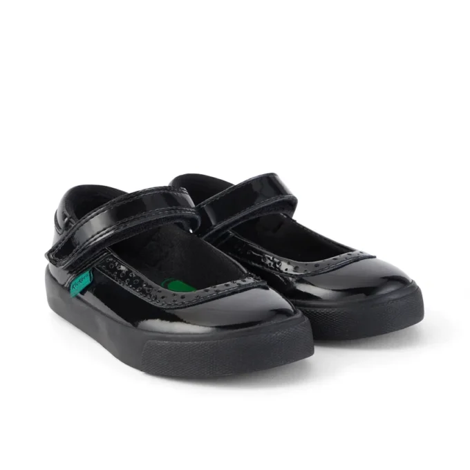 Infant Girls Tovni Brogue MJ Patent Leather Black