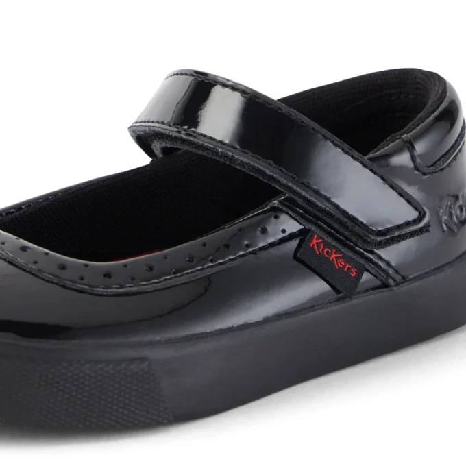Infant Girls Tovni Brogue MJ Patent Leather Black