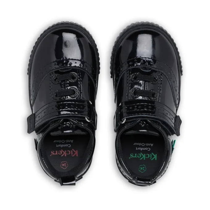 Infant Girls Tovni Brogue Shoe Patent Leather Black