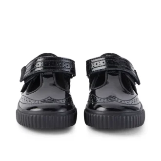 Infant Girls Tovni Brogue T-Bar Patent Leather Black