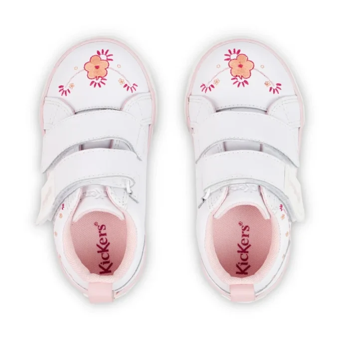 Infant Girls Tovni Twin Happy Trainers Leather White
