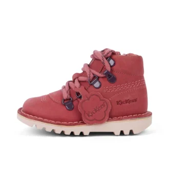 Infant Unisex Kick Hi Explore Leather Pink