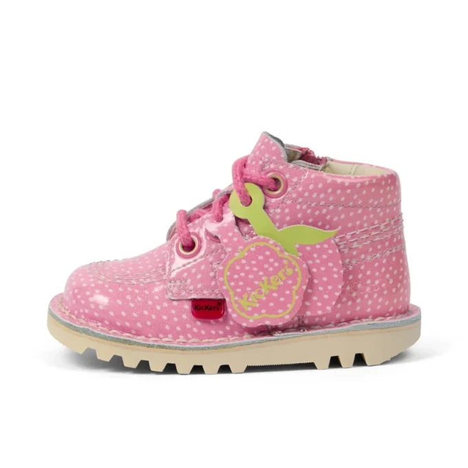 Infant Unisex Kick Hi Fruit Patent Leather Pink