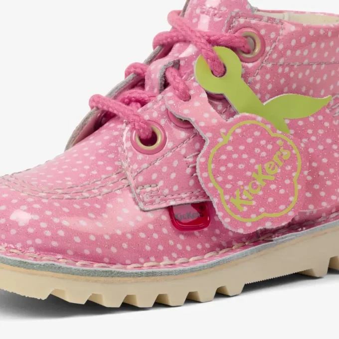 Infant Unisex Kick Hi Fruit Patent Leather Pink