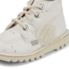 Infant Unisex Kick Hi Glitter Boots White
