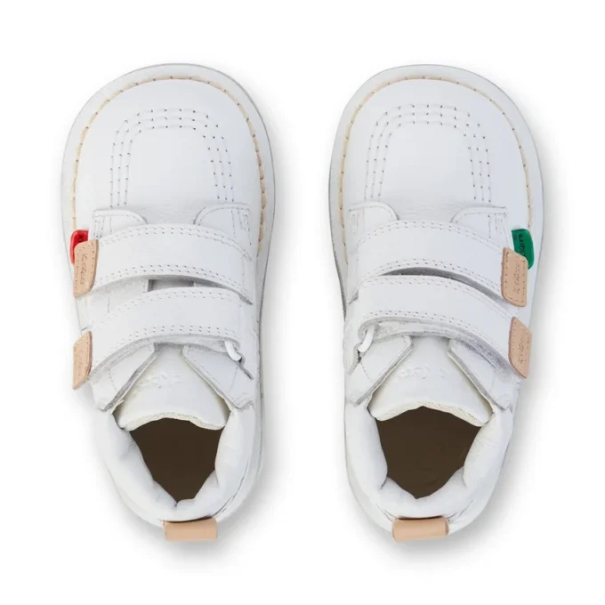 Infant Unisex Kick Hi Roll Leather White