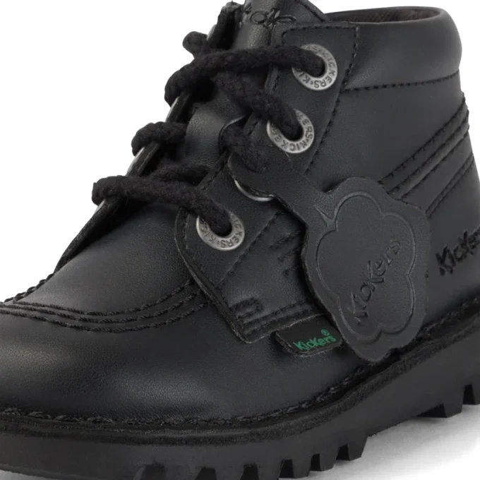 Infant Unisex Kick Hi Zip Leather Alternative Black
