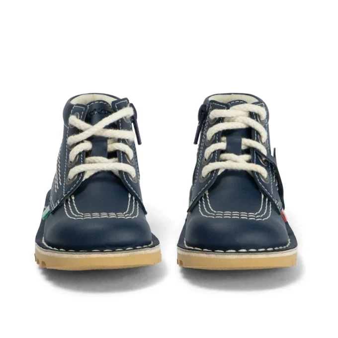 Infant Unisex Kick Hi Zip Leather Alternative Navy