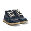 Infant Unisex Kick Hi Zip Leather Alternative Navy