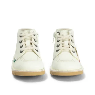 Infant Unisex Kick Hi Zip Leather Alternative White
