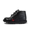 Infant Unisex Kick Hi Zip Leather Black