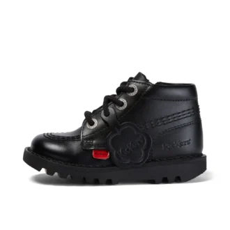 Infant Unisex Kick Hi Zip Leather Black
